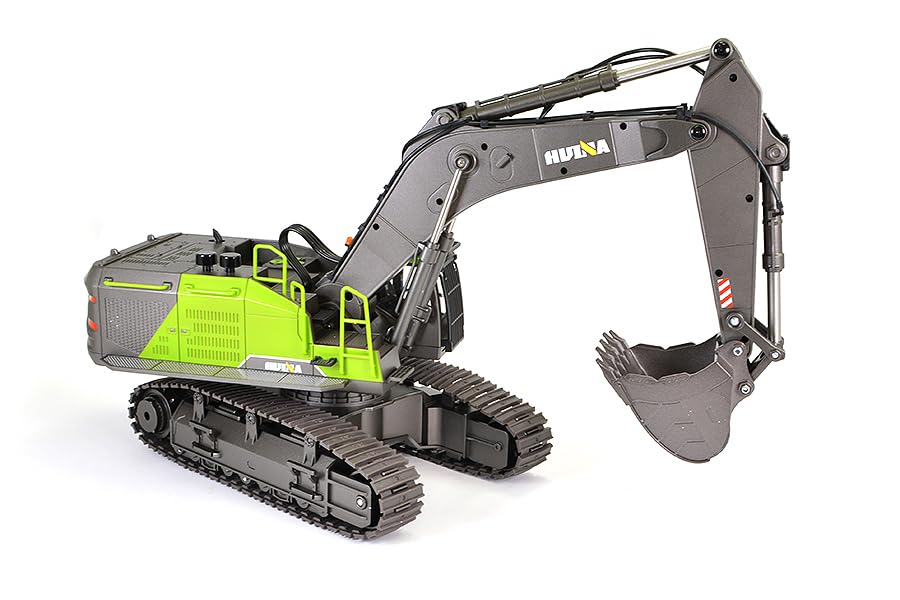 HUINA 1593 1/14サイズパワーショベルラジコン　アタッチメント付き Amazon.com: RC Excavator for Adults Huina 1593 Fully